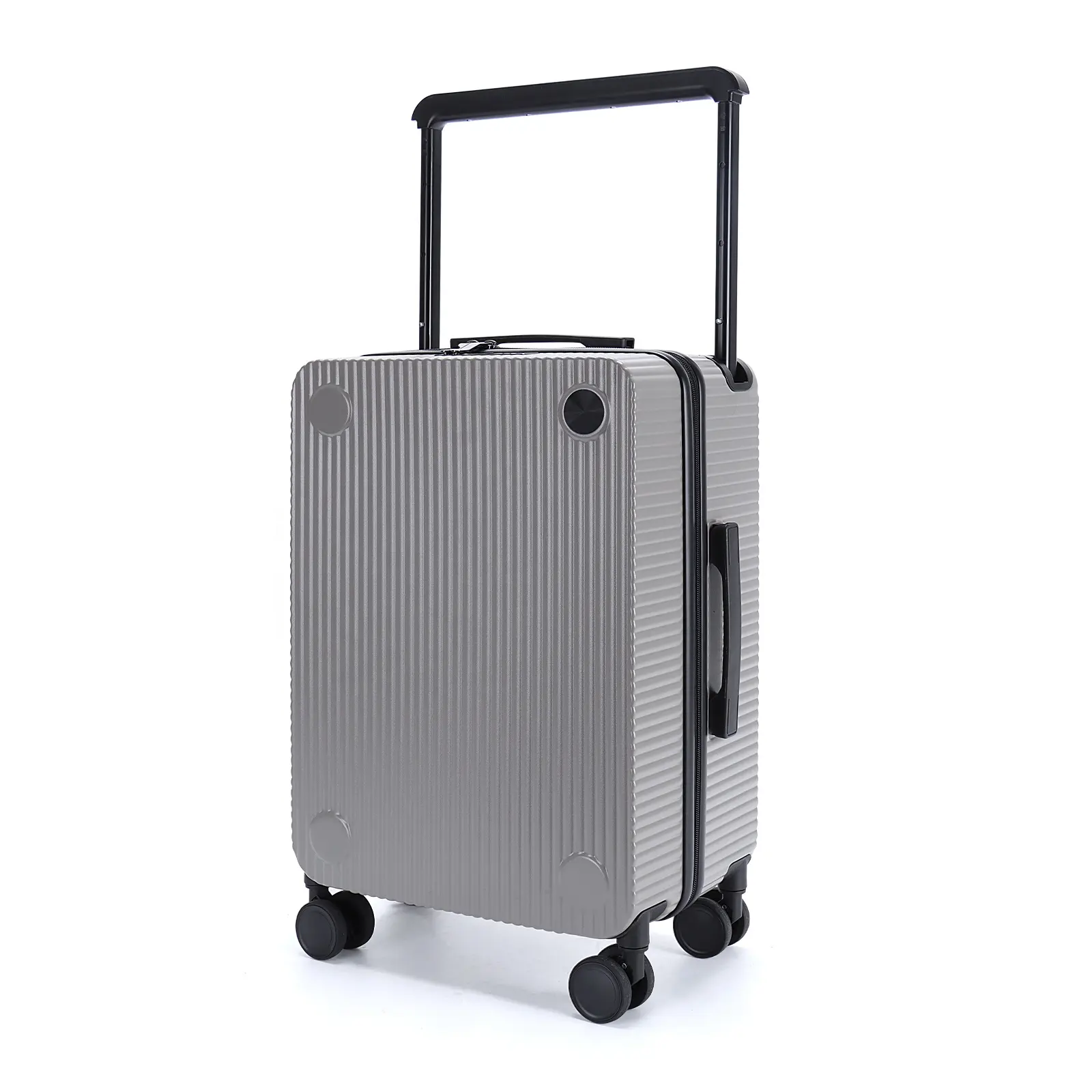 Emay Exclusive 100%PC Wide Aluminum Trolley Carry on Suitcase Luggage Travel Suite Case