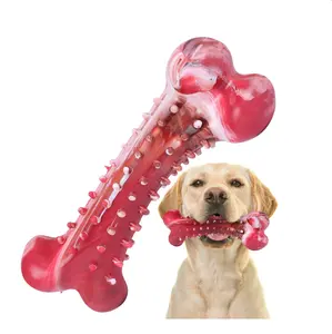 Wholesale Hot Sale New Safe Nature Rubber Bone Shape Dog Toy Molar Rod Chewing Dog Toy With Fragrance