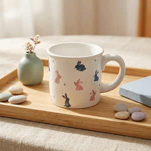 Cute Cartoon Ceramic <b>Mug</b> Wide Handle Little White Rabbit Patterns Dishwasher Microwave Safe for Cappuccino Christmas <b>Easter</b> - Product Image 5
