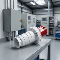 Prise industrielle étanche IP67 380V 415V 63A 5 pôles 3 phases Connecteur électrique ZNG-035