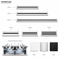 Diffuseur linéaire encastré, grille d'alimentation d'air de plafond VAV dissimulée