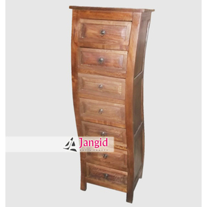 Cómoda Moderna de Madera de Mango Maciza con 7 Cajones, Artesanía India, Origen Rajasthan, Mueble de Almacenamiento - Product Image 5