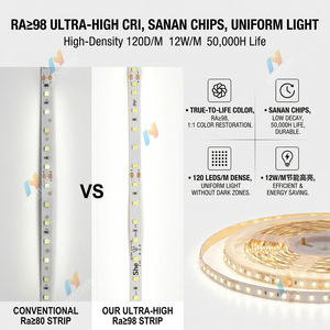 Bande lumineuse <span class=keywords><strong>LED</strong></span> 20M <span class=keywords><strong>220V</strong></span> sans transformateur, Ra≥80, CRI élevé, 3000K 4000K 6000K, découpable, étanche IP44 - Product Image 2