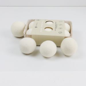 L'assouplissant naturel réutilisable réduit l'électricité statique et le temps de séchage des boules de séchage de la laine écologiques pour l'emballage du <span class=keywords><strong>bac</strong></span> en feutre pour le linge - Product Image 4