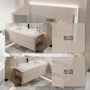 Modern bathroom cabinet ceramic integrated basin smart <b>mirror</b> cabinet simple washstand hand wash basin bathroom cabinet - Product Image 4