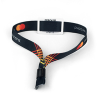 Pulseras Rfid personalizadas, brazalete bordado con letras, logo, tejido, cordón corto de poliéster