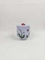 Vela Aromática de Cera de Soja en Frasco de Vidrio Pintado a Mano, Diseño de Mariquita y Lirio de los Valles, Fragancia Personalizada, Arte Moderno, Decoración del Hogar