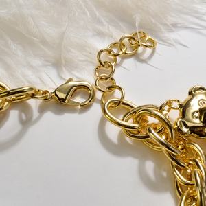 สร้อยข้อมือแบบเชื่อมต่อลิงค์พร้อมจี้รูปหมีและปลาดาวคุณภาพสูงสำหรับเป็นของขวัญหมั้น - Product Image 4