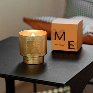 Mescente grand pot rond créatif de marque privée de luxe bougie parfumée à mèche en bois, bougie <span class=keywords><strong>woodwick</strong></span> - Product Image 6