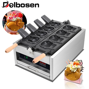 Delbosen Machine à gaufres commerciale à double plaque Hello Kitty Machine à gaufres électrique à affichage numérique pour magasin de desserts, boulangerie, café - Product Image 1