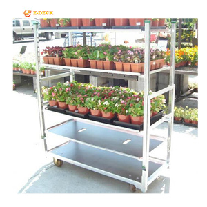 Pépinière extérieure serre mobile stockage de plantes chariots de fleurs néerlandais avec roues - Product Image 1