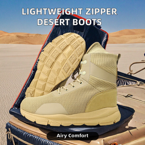 Botas Ligeras de Caña Alta con Cremallera, Antideslizantes y Resistentes al Desgaste, Ideales para Entrenamiento Físico de Verano al Aire Libre, con Malla Transpirable - Product Image 3