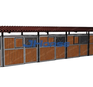 Tiêu chuẩn Châu Âu nhúng nóng mạ kẽm ngựa ổn định dễ dàng cài đặt prefab quầy hàng ngoài trời ổn định với mái thép - Product Image 1