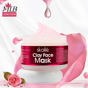 Masque visage au collagène pour nettoyage en profondeur en profondeur, 3 ml, pâte rose, masque de spa pour éclaircir, argile rouge, pour le visage