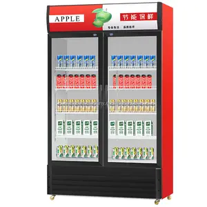 Avec cadre étagères de présentation pour équipement de réfrigération Taille et conception personnalisées portes en verre de réfrigérateur