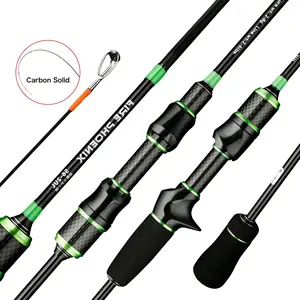 YOUME Casting Spinning Fishing Rod 1.68/1.8m 30T Carbon 2 Section Solid Tip Action 2-8g Bait Casting Lure Pole