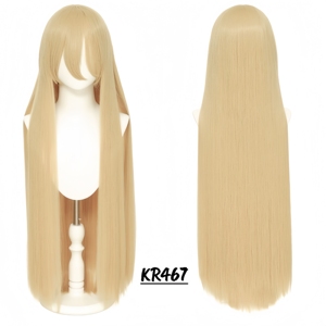 Perruques synthétiques de cosplay en gros, 100 cm de long, lisses, styles universels, 40 couleurs, perruque de cheveux pour anime, jeux de rôle, fête, spectacle - Product Image 3