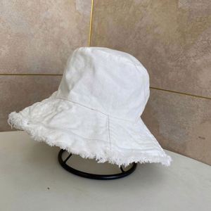 Trendy Women's Frayed Brim Bucket <b>Hat</b> Big Distressed Cotton Sunhat <b>for</b> Fishing Casual Travel-Wholesale - Product Image 4