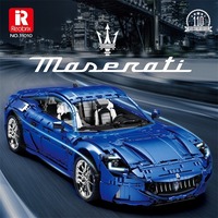 Reobrix 11010 5480PCS Seri Mobil Statis 1:8 Blue Martha Supercar Model Blok Bangunan Teknis Mainan Edukatif Hadiah Festival