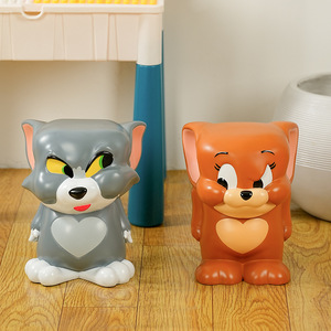 Sgabello per scarpe per bambini con gatto e topo da 25cm di lusso leggero in resina per ingresso sgabello corto con portapenne come regalo per la casa - Product Image 2