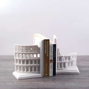 Modern Luxury Art Deco Resin Handmade Sculpted Bookend Architecture Design Christmas Home Decor Bookstore Desktop Wholesale