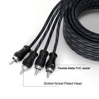 Câble audio pour amplificateur de voiture double canal, câble torsadé 2RCA en PVC mat ultra-souple