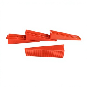 Système de nivellement de carreaux personnalisé axé sur l'efficacité, cale en plastique rouge durable et réutilisable pour l'installation de grands formats - Product Image 6
