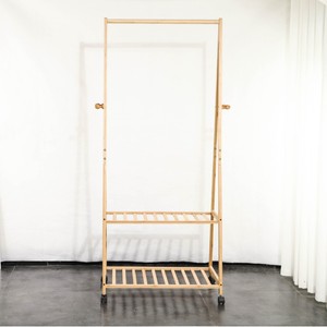 Bamboo <b>Clothes</b> <b>Rack</b> 70x42.5x167Cm With Shelves For Living Room Bedroom Home Use - Product Image 4