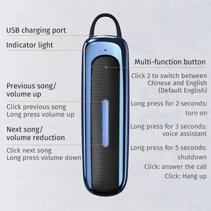 Auriculares E1 con Micrófono para Llamadas Telefónicas, Ideales para Conducir, Viajar y Trabajar, Auriculares Inalámbricos Bluetooth con Manos Libres - Product Image 6