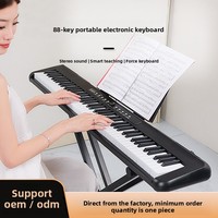 Factory Wholesale Foldable Portable Beginner Home 88-Key Plastic Electronic Piano Keyboard USB Type C 3.5mm Headphone Jack 200