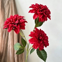 YOPIN-2886 3-koppige Kunstmatige Dahlia Bloemen Steel Zijde Kunstmatige Dahlia voor Bruiloft Bloemdecoratie Huisdecoratie