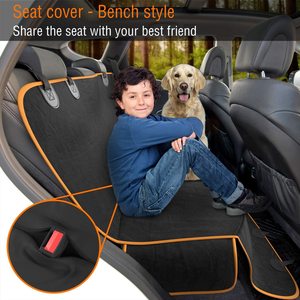 Funda impermeable plegable tipo hamaca para asiento de coche para mascotas, de tela Oxford, con extensión, base rígida antideslizante y resistente a arañazos, para perros. - Product Image 3