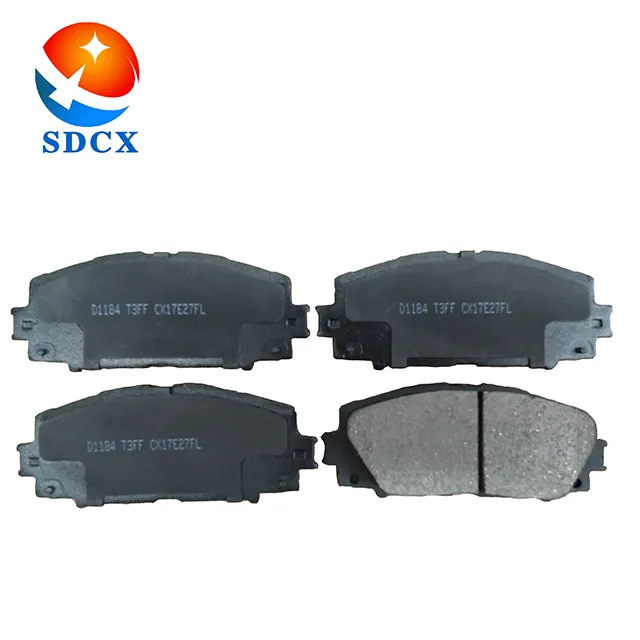 Auto No Noise Long Life Front SDCX D1184 04465-0D110 04465-52200 3501140G08สำหรับผ้าเบรคเซรามิคคุณภาพสูงสำหรับรถยนต์โตโยต้า