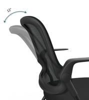 Chaise de bureau empilable en maille avec roulettes, ergonomique, pour étudiants et conférences, avec table d'écriture optionnelle pour salle de réunion