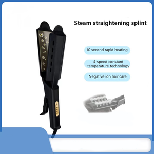 2024 yeni ürün fikirleri 2 1 seramik saç düzleştirici bigudi LED sıcaklık elektrikli PTC saç kurutma makinesi Salon onarım saç düzeltici - Product Image 2