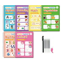 Cuaderno de Caligrafía Reutilizable con Ranuras Mágicas, Logotipo Personalizado, Cuaderno de Práctica Duradero para Practicar la Escritura a Mano en Inglés
