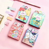 Rouleau de notes autocollantes mignonnes en forme de souris, ensemble complet rose, jouet de jeu de balle collante, papeterie en gros pour écoliers