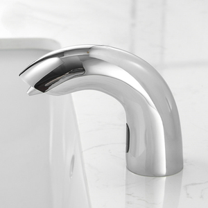 Distributeur automatique de savon mousse en laiton chromé poli, pompe sans contact à capteur pour lavabo de salle de bain d'hôtel, commercial ou domestique - Product Image 3