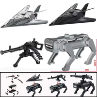 Nouveau jouet éducatif à assembler en briques de plastique, modèle de chien mécanique bionique militaire avec armes, blocs de construction