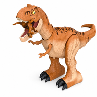 Mainan Robot Hewan Tyrannosaurus Rex Elektronik Berjalan Realistis K38 yang Laris untuk Anak-anak.