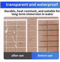 Revêtement adhésif transparent moderne imperméable pour matériaux d'étanchéité, colle transparente imperméable