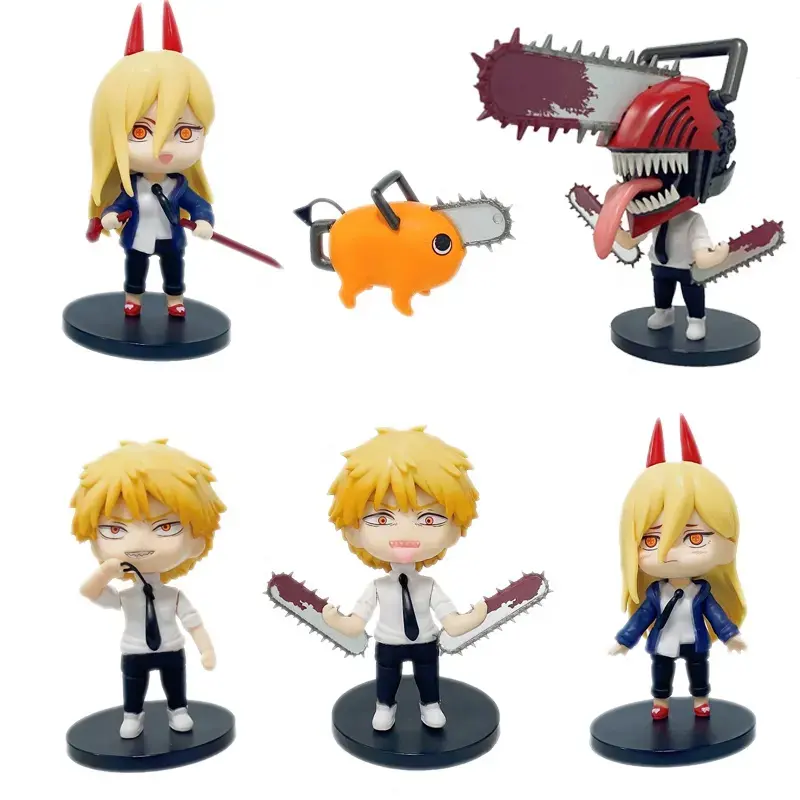 Hot sell Denji Pochita Power Makima Chainsaw Man Japanese Anime role cute version PVC Action Figures 10cm girl boy gift toys