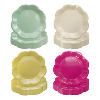 Assiettes en papier de forme florale colorées de qualité supérieure, jetables, élégantes, pour les anniversaires, les mariages, les fêtes, la vaisselle de table