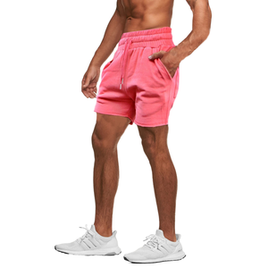 กางเกงขาสั้นผู้ชายแบบสปอร์ตสีพื้น ผ้าซับเหงื่อ ระบายอากาศได้ดี ผ้าผสมโพลีเอสเตอร์/คอตตอน ยับยาก เป็นมิตรกับสิ่งแวดล้อม ขายส่ง - Product Image 3