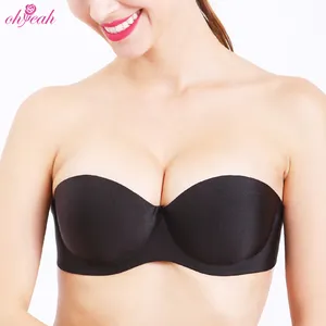 도매 재사용 빨 토끼 실리콘 strapless 끈적 브래지어