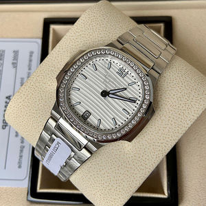 Montre mécanique automatique pour femmes, diamant véritable, acier 904L, verre saphir - Product Image 1