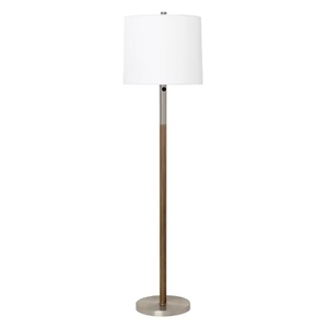 Lampe de table en lin blanc nickel brossé Candlewood Suites avec prise de courant intégrée, lampe de chevet LED moderne pour hôtel, lampe de nuit - Product Image 3