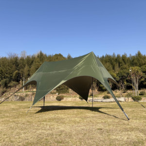 Lona de Camping con Postes, Toldo Impermeable Grande para Acampar, Toldo para 6 Personas para Acampar en Coche, Lona para Hamaca, Protección contra la Lluvia, para Exteriores - Product Image 1
