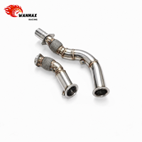 Tuyau d'échappement poli Wanmax Performance 304SS pour BMW F80 M3 F82 M4 F8X S55, tuyau d'échappement de haute qualité