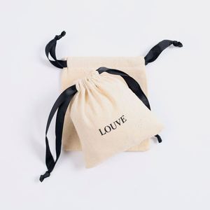 Wholesale Eco Muslin Cotton Gift Packaging <b>Pouch</b> Customized Organic Cotton <b>Drawstring</b> Bag - Product Image 5